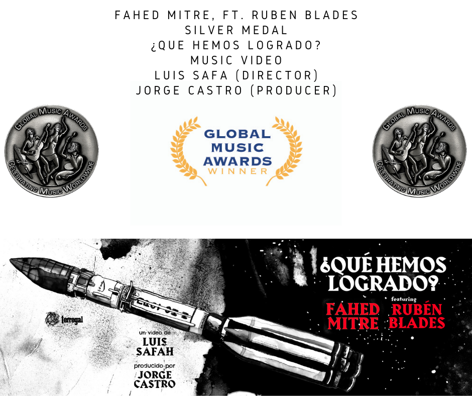 "Qué hemos logrado" wins a silver medal. - Global Music Awards