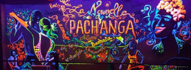 Colorful flyer of La Pachanga club in France