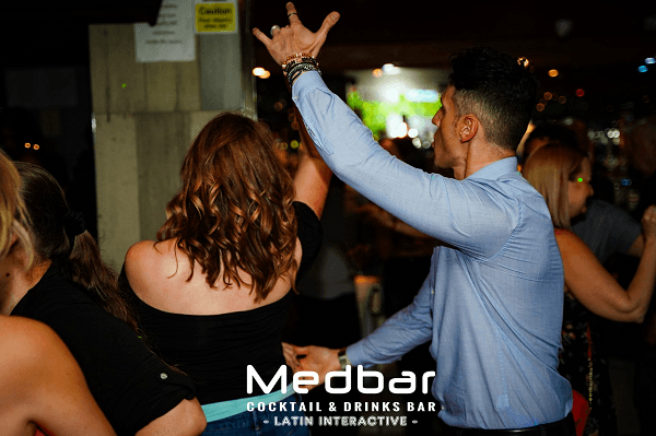 Room 1 alternates Salsa & Bachata, while in Room 2, they present Kizomba starting at 8 PM