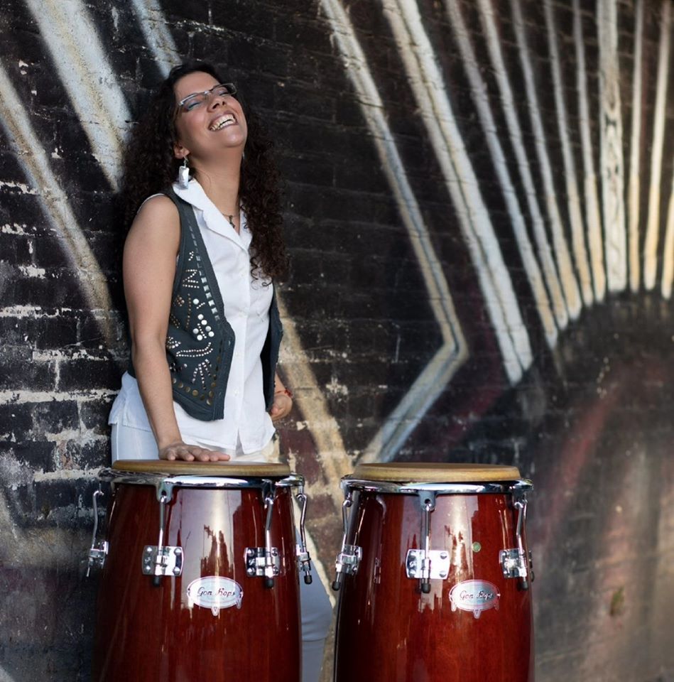 Carolina Cohen and her drums