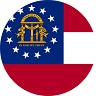 Georgia US, circular flag