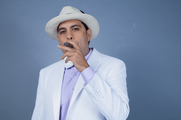 Gabriel García from Changüí Majadero smoking 