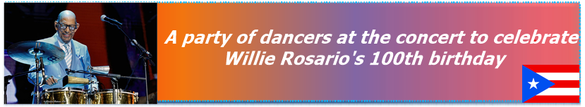 A party of dancers at the concert to celebrate Willie Rosario's 100th birthday