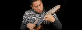 Federico playing the charango