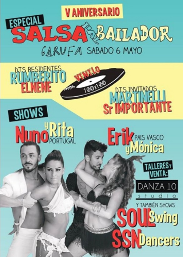 Salsa Pal Bailador - Anniversary - DJs and workshops that will be presented