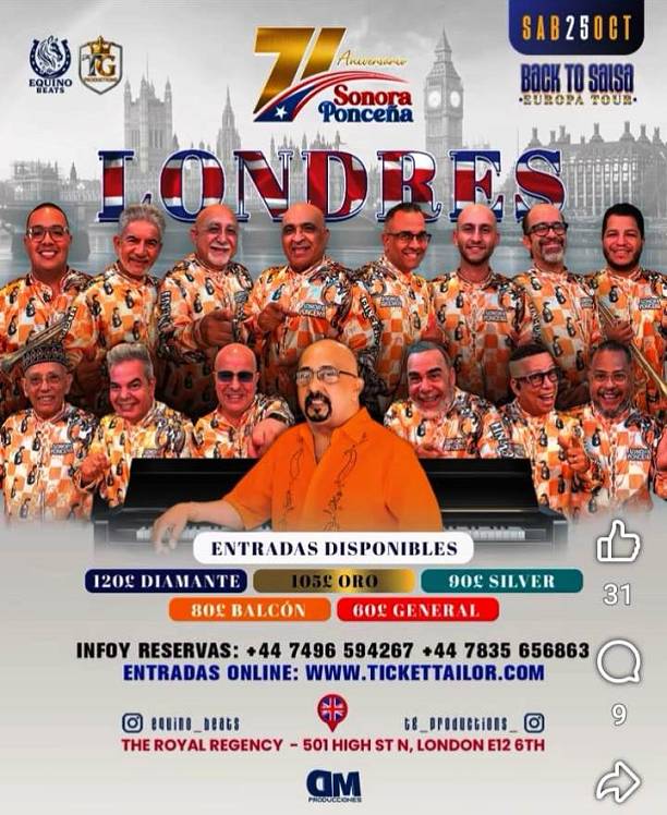 Sonora Ponceña october 2025