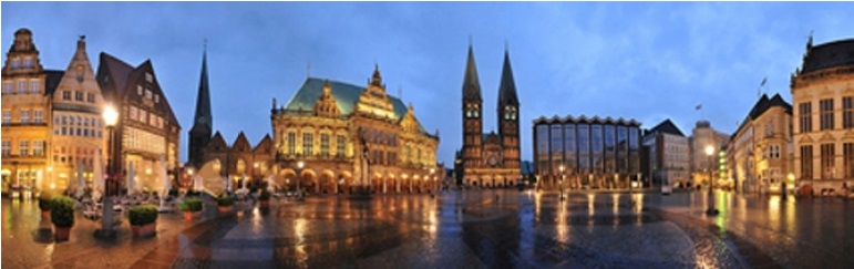 The City Hall and St. Petri Cathedral in the Market Square in Bremen