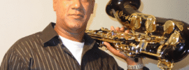 Papo Ross with his saxophone