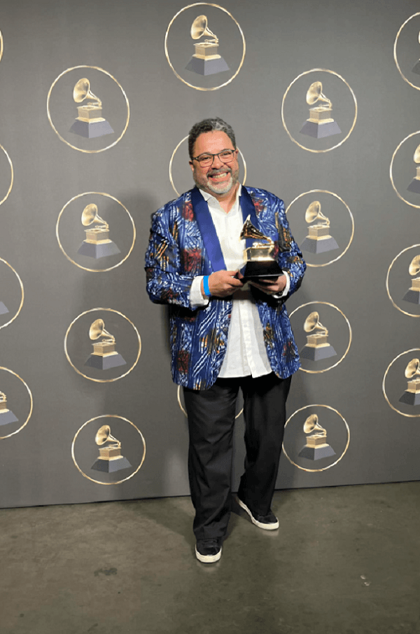 Arturo O'Farrill with the Grammy
