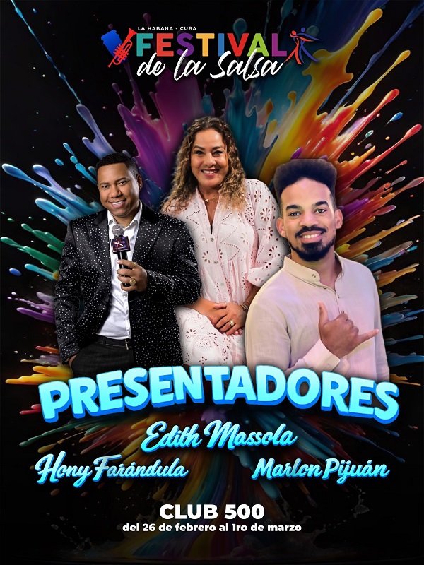 Presentadores Oficiales de la 10ma edición del Festival de Salsa en Cuba