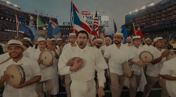 Bad Bunny with the flags