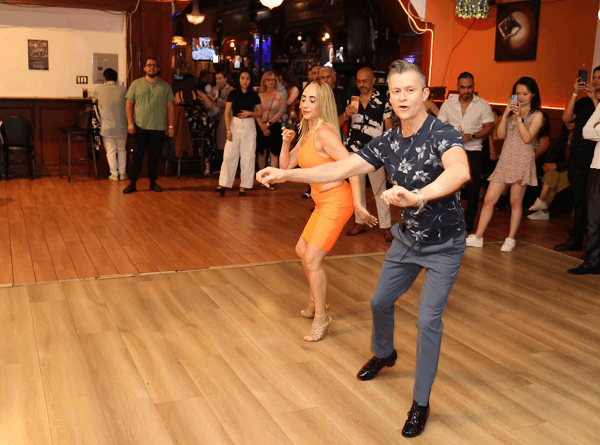 John and Liz dancing