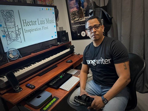 Hector creating music