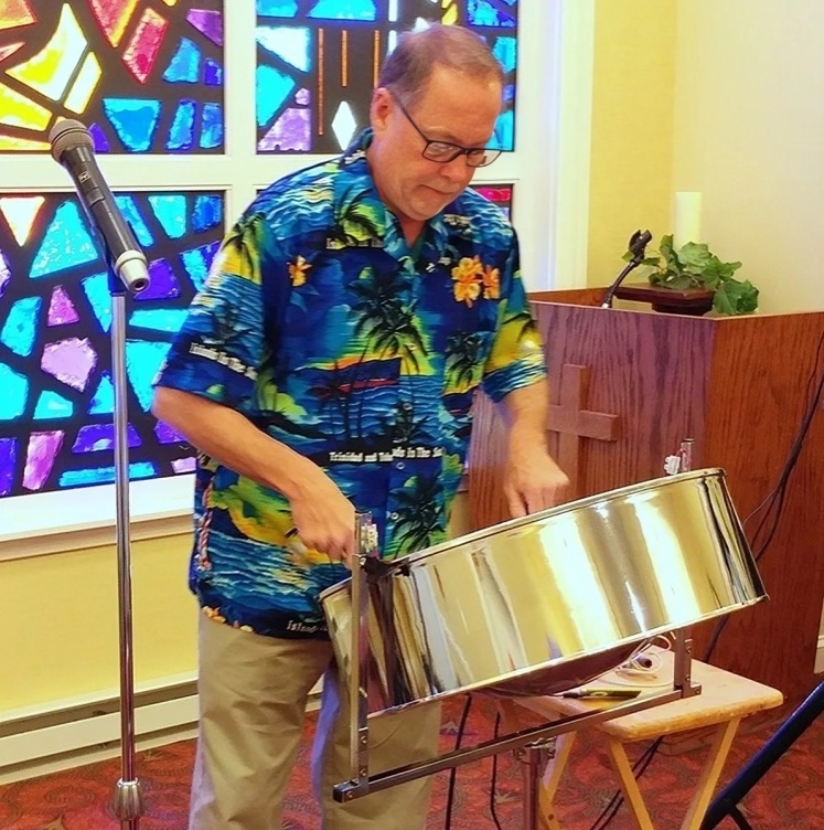 Brad at a church