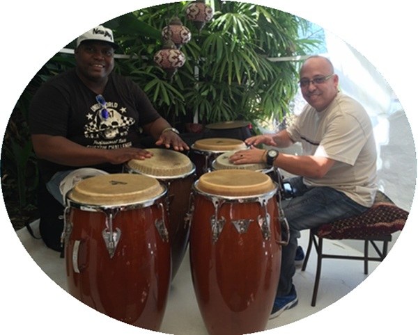 Percussion workshop offered by Santiago Reyther and Lázaro Chino Acebal.