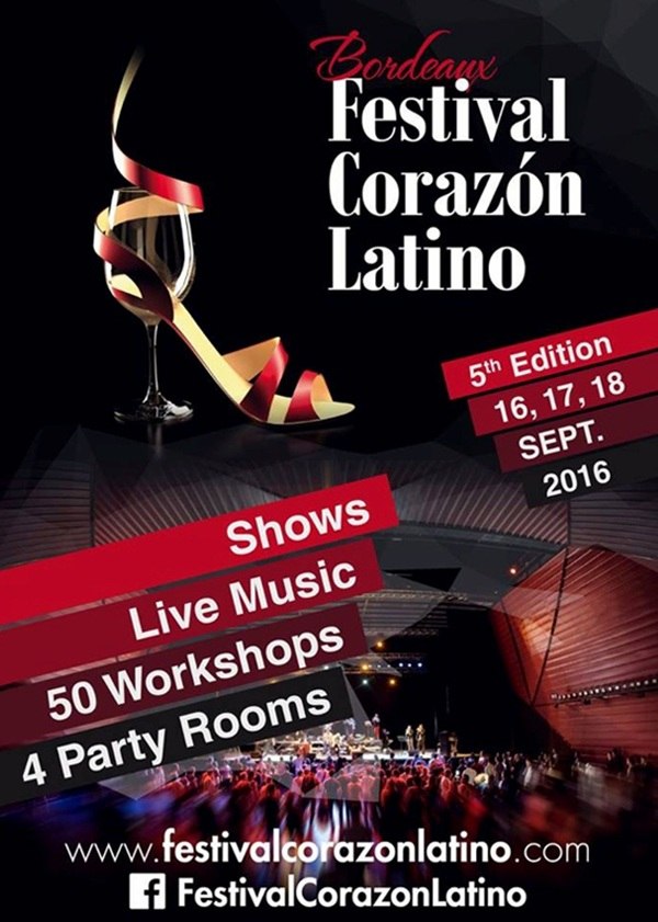 Festival Corazón Latino Bordeaux 2016 - Flyers