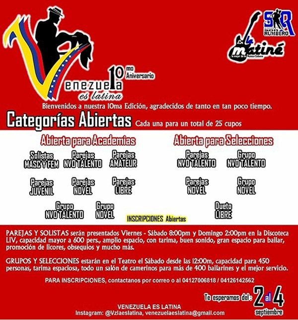 10th National Salsa Dance Festival: "Venezuela es Latina" - Category